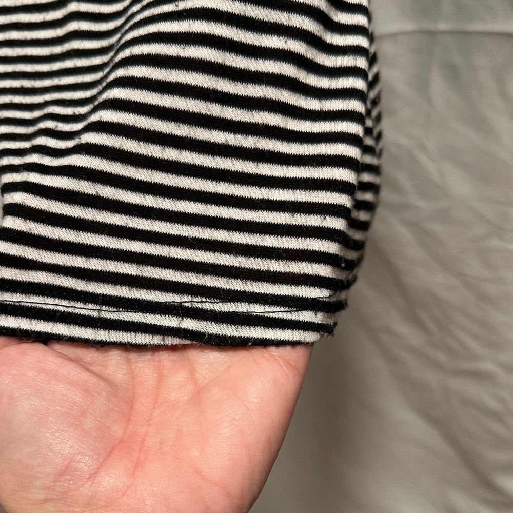 Striped Black and White Sleeveless Dress - Picture 4 of 6